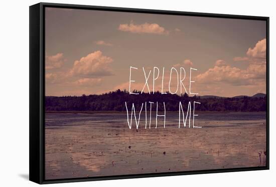 Explore with Me-Vintage Skies-Framed Stretched Canvas