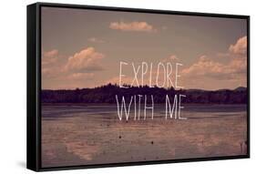 Explore with Me-Vintage Skies-Framed Stretched Canvas