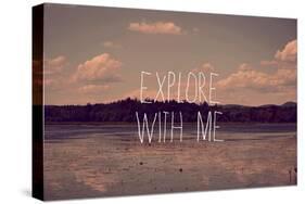 Explore with Me-Vintage Skies-Stretched Canvas