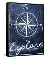 Explore Your Blue-Jace Grey-Framed Stretched Canvas