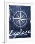 Explore Your Blue-Jace Grey-Framed Art Print