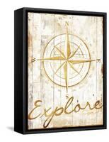 Explore Your Gold-Jace Grey-Framed Stretched Canvas