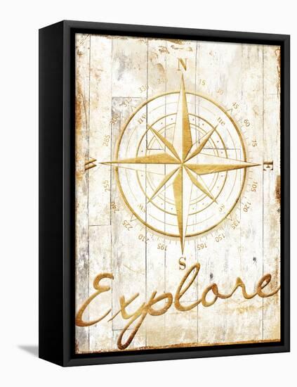 Explore Your Gold-Jace Grey-Framed Stretched Canvas