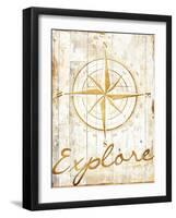 Explore Your Gold-Jace Grey-Framed Art Print