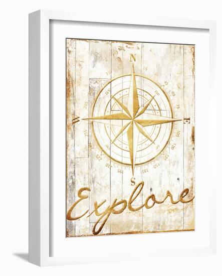 Explore Your Gold-Jace Grey-Framed Art Print