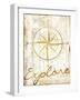 Explore Your Gold-Jace Grey-Framed Art Print