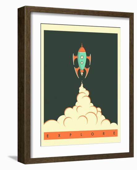 Explore-Jazzberry Blue-Framed Art Print