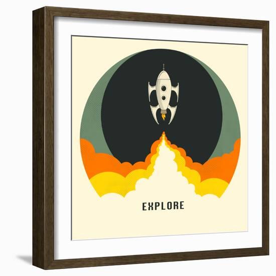 Explore-Jazzberry Blue-Framed Art Print