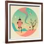 Explore-Jazzberry Blue-Framed Premium Giclee Print