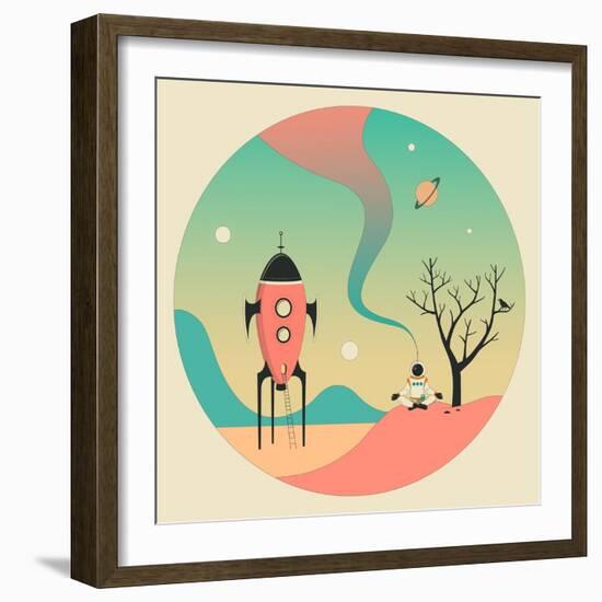 Explore-Jazzberry Blue-Framed Art Print