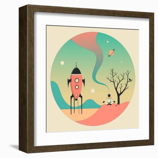 Explore-Jazzberry Blue-Framed Art Print