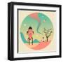 Explore-Jazzberry Blue-Framed Art Print