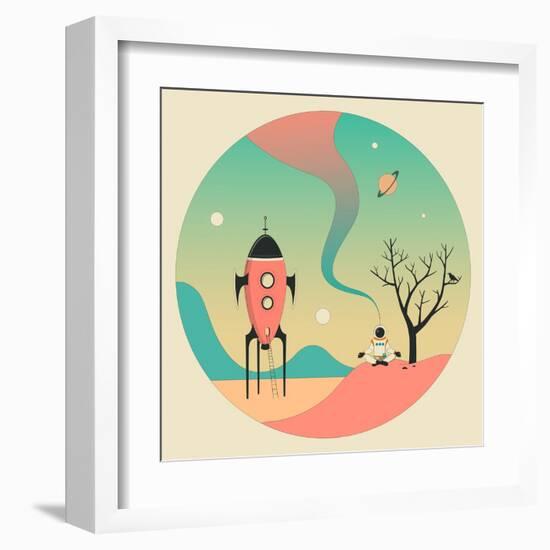 Explore-Jazzberry Blue-Framed Art Print