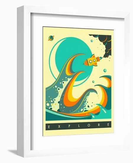 Explore-Jazzberry Blue-Framed Art Print