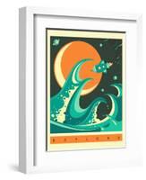 Explore-Jazzberry Blue-Framed Art Print