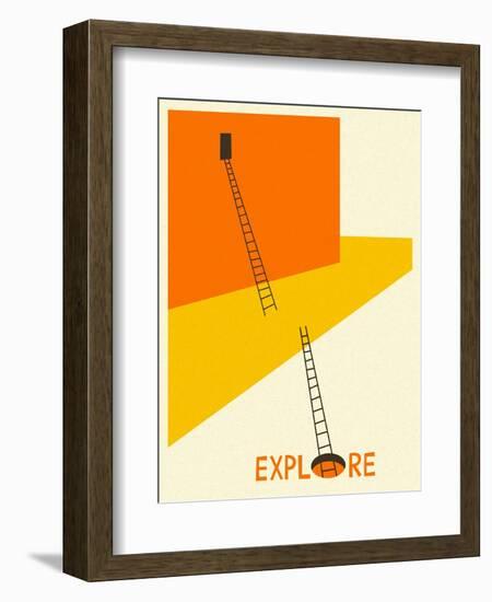 Explore-Jazzberry Blue-Framed Art Print