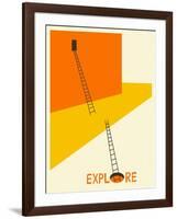 Explore-Jazzberry Blue-Framed Art Print