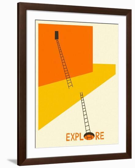 Explore-Jazzberry Blue-Framed Art Print