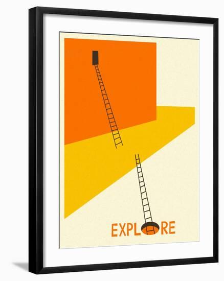 Explore-Jazzberry Blue-Framed Art Print