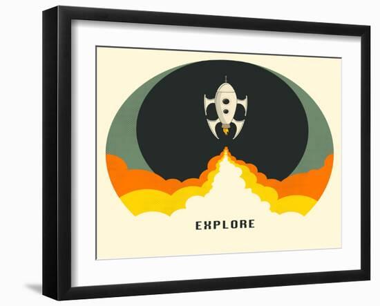 Explore-Blue Jazzberry-Framed Art Print