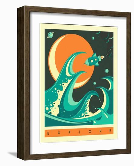 Explore-Jazzberry Blue-Framed Art Print