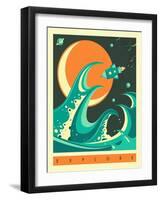 Explore-Jazzberry Blue-Framed Art Print