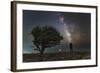 Explorer Looking at the Milky Way from the Coast of the Black Sea-Stocktrek Images-Framed Photographic Print