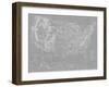 Explorer - USA Map - Graphite-The Vintage Collection-Framed Giclee Print