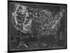 Explorer - USA Map - Noir-The Vintage Collection-Mounted Giclee Print