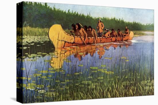 Explorers and Indians, 1905-Frederic Sackrider Remington-Stretched Canvas