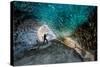 Exploring a Glacial Ice Cave, Svinafellsjokull, Iceland-null-Stretched Canvas