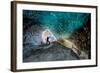 Exploring a Glacial Ice Cave, Svinafellsjokull, Iceland-null-Framed Photographic Print
