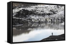 Exploring Solheimajokull Glacier, South Iceland (Sudurland), Iceland, Polar Regions-Matthew Williams-Ellis-Framed Stretched Canvas