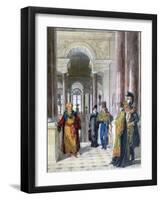 Exploring the Museum, 1817-Jean-Baptiste Isabey-Framed Giclee Print