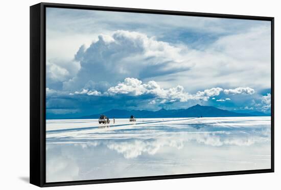 Exploring the Salar De Uyuni with Spectacular Reflections-Benedikt Juerges-Framed Stretched Canvas