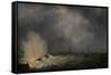 Explosion at Antwerp of Dutch Gunboat No 2, Commanded by Jan Van Speyk, 5 February-Martinus Schouman-Framed Stretched Canvas