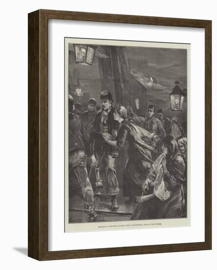 Explosion at Mossfield Colliery, North Staffordshire, Scene at the Pit Head-William Heysham Overend-Framed Giclee Print