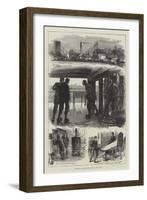 Explosion at the Wood Pit, Haydock, Near Wigan-null-Framed Giclee Print