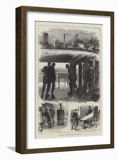 Explosion at the Wood Pit, Haydock, Near Wigan-null-Framed Giclee Print