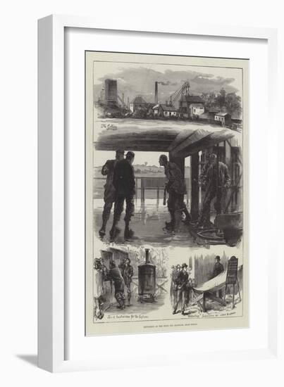 Explosion at the Wood Pit, Haydock, Near Wigan-null-Framed Giclee Print