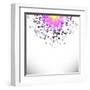 Explosion Cloud of Grey Pieces-Valerii Stoika-Framed Art Print