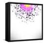 Explosion Cloud of Grey Pieces-Valerii Stoika-Framed Stretched Canvas