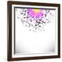 Explosion Cloud of Grey Pieces-Valerii Stoika-Framed Art Print