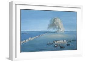 Explosion of a Mine in San Giuliano-Luigi Querena-Framed Art Print