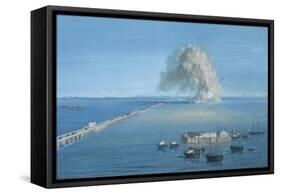 Explosion of a Mine in San Giuliano-Luigi Querena-Framed Stretched Canvas