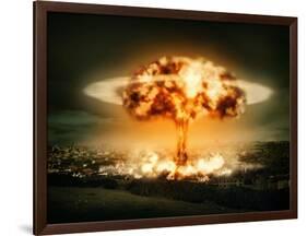 Explosion Of Nuclear Bomb-egal-Framed Art Print