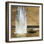 Explosion of Torpedo Launched from Motor Torpedo Boat, Watercolor Photography, 20th Century-null-Framed Giclee Print