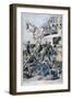 Explosion on Board the Russian Battleship Tsesarevich, Battle of the Yellow Sea, 10th August 1904-null-Framed Giclee Print