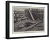 Explosion on Southwark Bridge-null-Framed Giclee Print