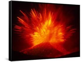 Explosive Vent on the North Side of the Montagnola, Mt. Etna, Sicily, Italy-Daisy Gilardini-Framed Stretched Canvas